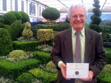 James Crebbin-Bailey with his Chelsea Gold Medal certificate