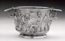 Silver cup showing Priam imploring Achilles to return the body of Hector (Photo: Courtesy National Museum, Copenhagen)