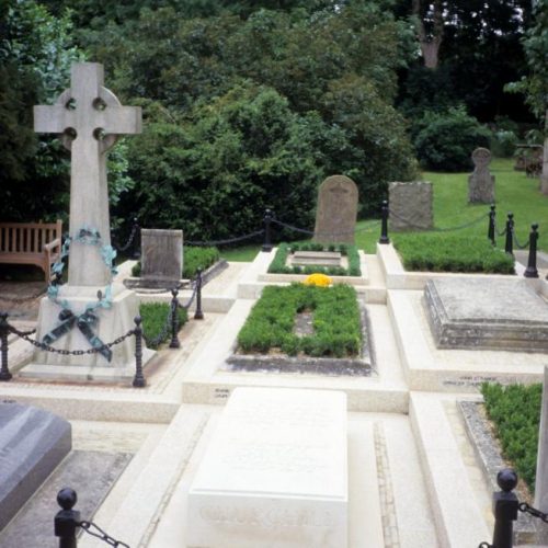Bladon - Winston Churchill is buried in the Churchill family plot at St Martin Church Bladon Oxfordshire England - 1