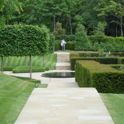 The long view East towards to sculpture