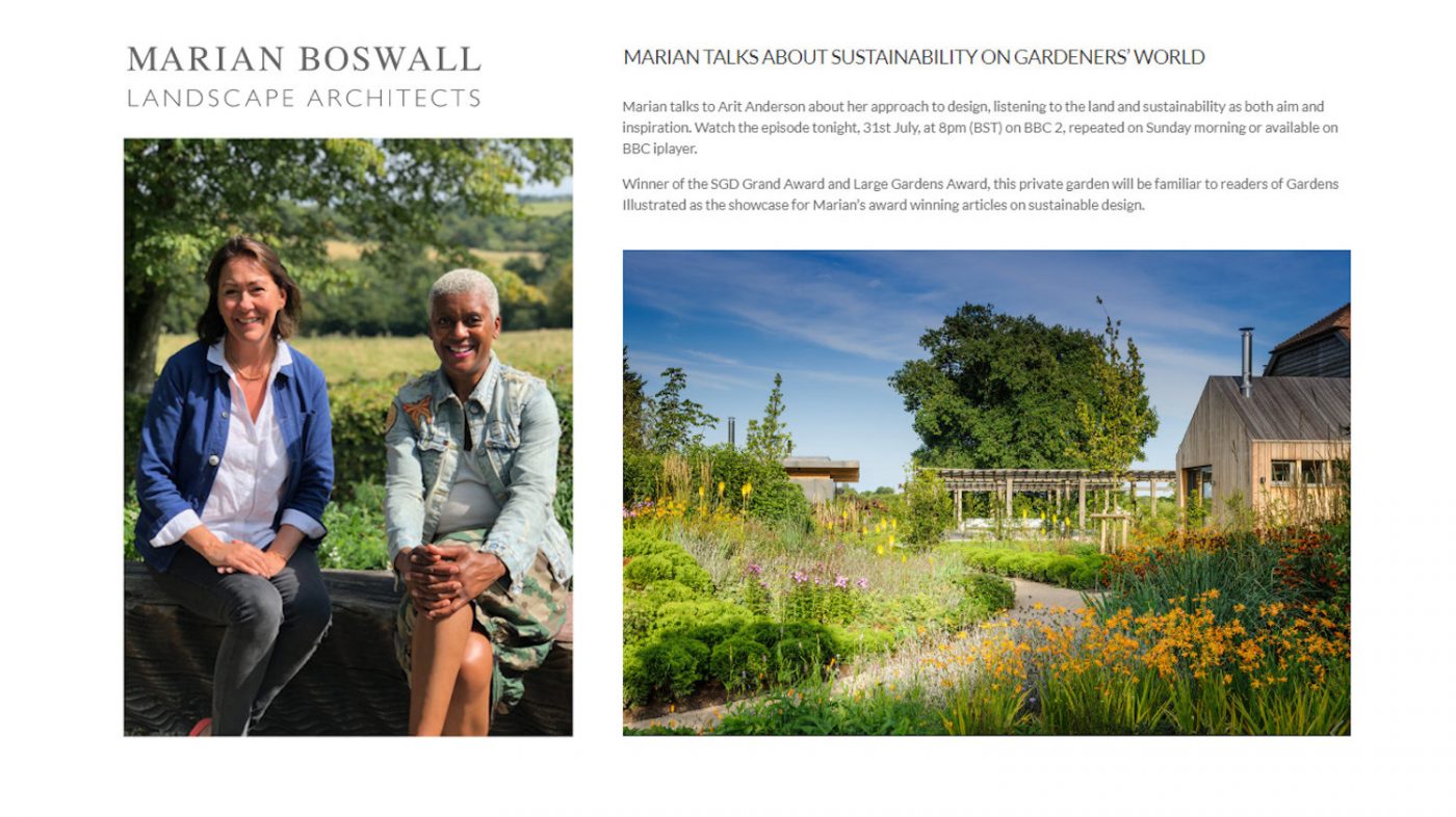 2020-07-31 Marian talks about sustainability on Gardeners World