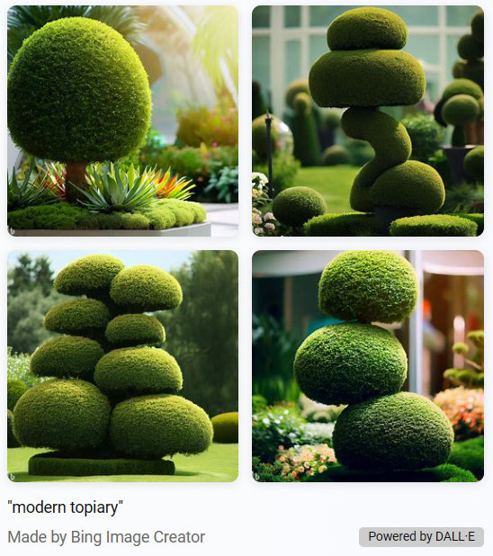 DALL-E Modern Topiary creations